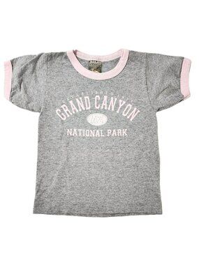 Vintage Toddler Single Stitch Grand Canyon National Park Ringer T-shirt 2-4 Girl